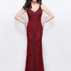 Formal Gowns Primavera Couture - 1978 Beaded V-neck Sheath Dress