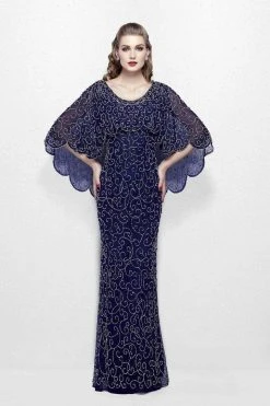 Primavera Couture - 1986 Beaded Scoop Fitted Dress With Overlay Formal Gowns 8 Primavera Couture - 1986 Beaded Scoop Fitted Dress With Overlay Formal Gowns