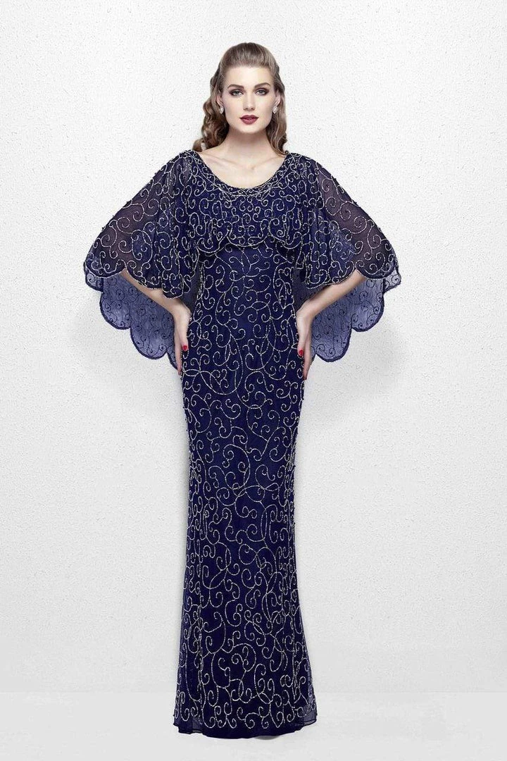 Primavera Couture - 1986 Beaded Scoop Fitted Dress With Overlay Formal Gowns 5 Primavera Couture - 1986 Beaded Scoop Fitted Dress With Overlay Formal Gowns