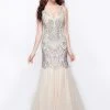 Formal Gowns Primavera Couture - 3001 Embellished V-neck Trumpet Dress 2 Formal Gowns Primavera Couture - 3001 Embellished V-neck Trumpet Dress