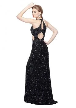 Primavera Couture - 3002 V Neck Cut Outs Evening Gown
