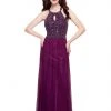 Primavera Couture - 3005 Bedazzled Halter Sheath Dress Formal Gowns