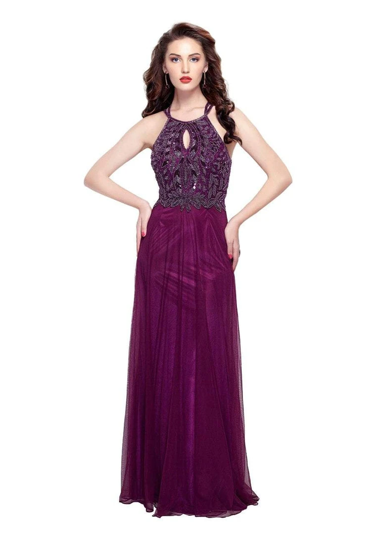 Primavera Couture - 3005 Bedazzled Halter Sheath Dress Formal Gowns 3 Primavera Couture - 3005 Bedazzled Halter Sheath Dress Formal Gowns