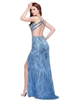 Formal Gowns Primavera Couture - 3006 Strappy Embellished Evening Gown