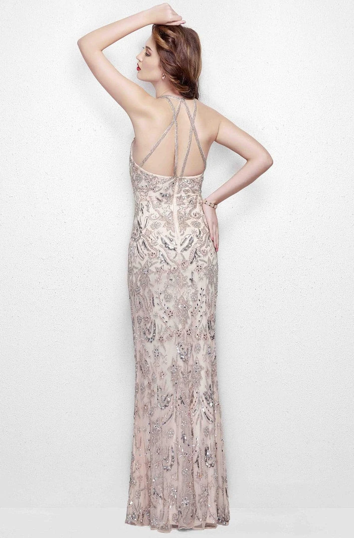 Primavera Couture - 3007 Embellished Halter Sheath Dress 4 Primavera Couture - 3007 Embellished Halter Sheath Dress