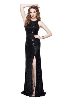 Formal Gowns Primavera Couture - 3016 Embellished Halter Dress
