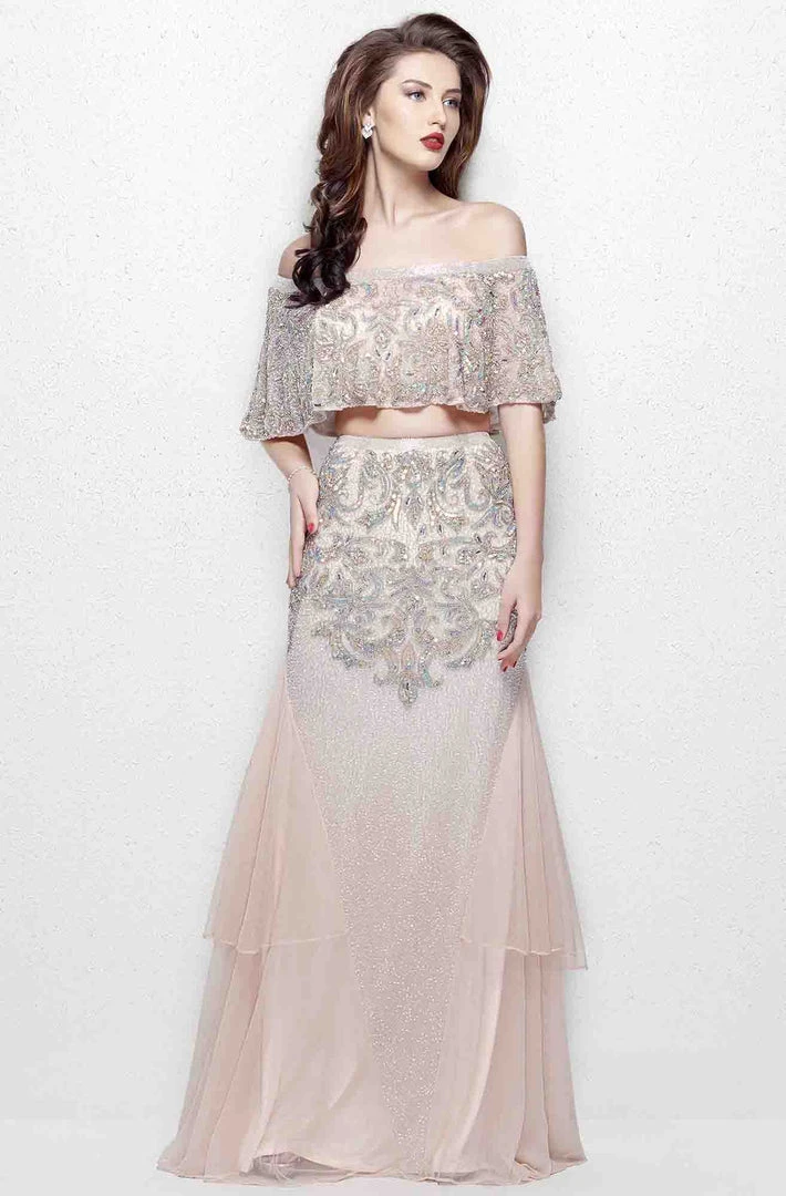 Primavera Couture - 3034 Two Piece Embellished Dress 5 Primavera Couture - 3034 Two Piece Embellished Dress