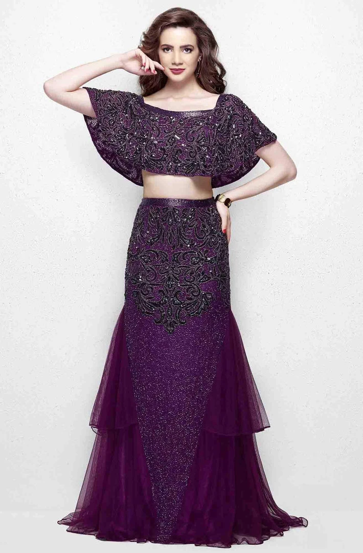 Primavera Couture - 3034 Two Piece Embellished Dress 3 Primavera Couture - 3034 Two Piece Embellished Dress