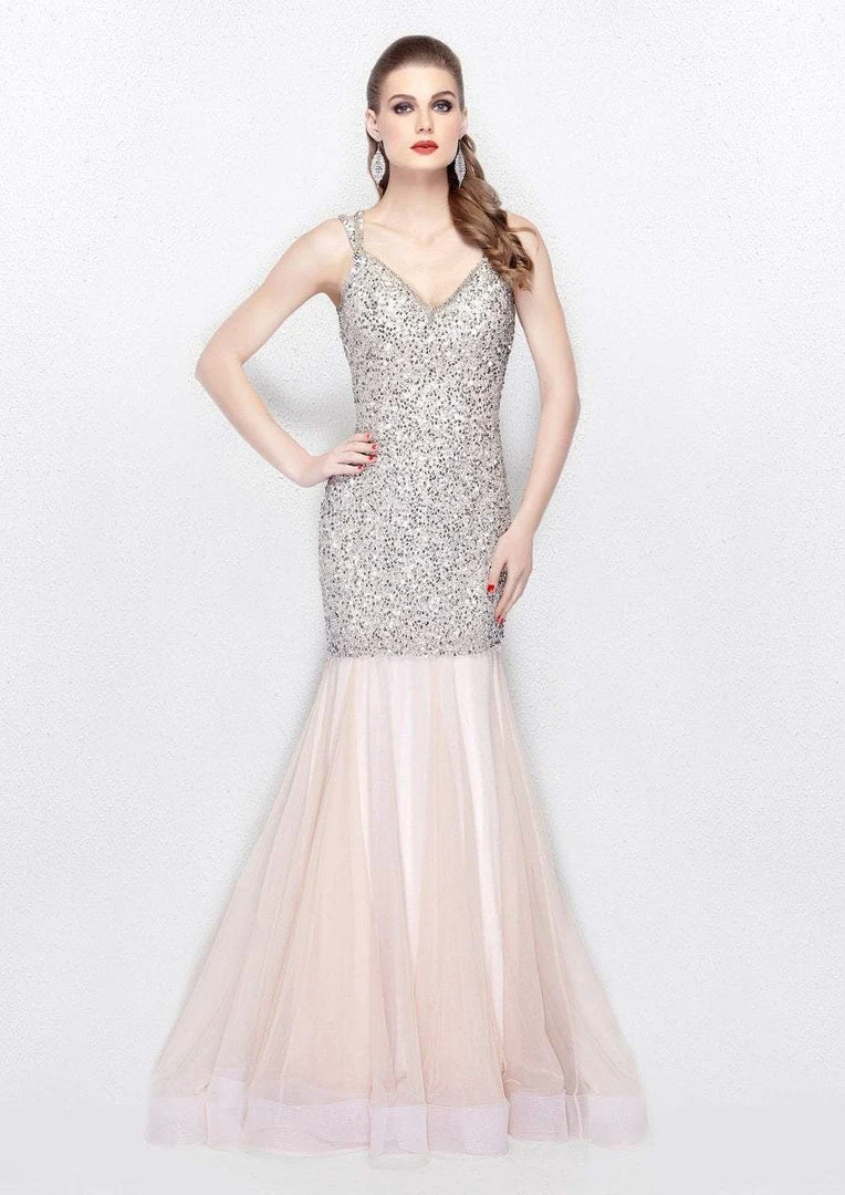 Formal Gowns Primavera Couture - 3039 Sparkling Sequined Sleeveless Mermaid Gown 3 Formal Gowns Primavera Couture - 3039 Sparkling Sequined Sleeveless Mermaid Gown