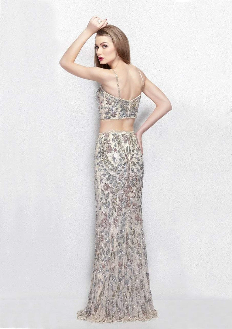 Primavera Couture - 3041 Two-Piece Shimmering Beaded Evening Gown 4 Primavera Couture - 3041 Two-Piece Shimmering Beaded Evening Gown