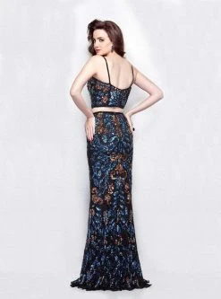 Primavera Couture - 3041 Two-Piece Shimmering Beaded Evening Gown 9 Primavera Couture - 3041 Two-Piece Shimmering Beaded Evening Gown