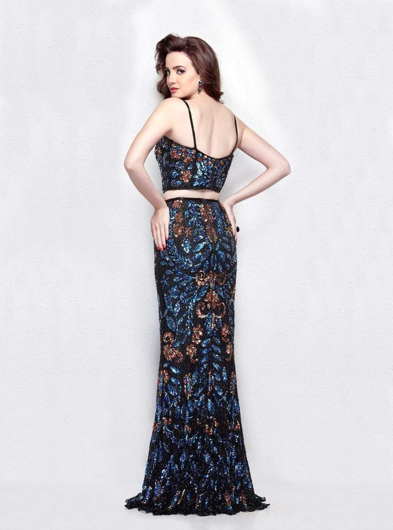 Primavera Couture - 3041 Two-Piece Shimmering Beaded Evening Gown 6 Primavera Couture - 3041 Two-Piece Shimmering Beaded Evening Gown