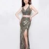 Primavera Couture - 3043 Shimmering Two-Piece Embellished Evening Gown