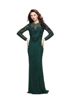 Primavera Couture - 3051 Embellished Low Scoop Back Sheath Gown Formal Gowns 8 Primavera Couture - 3051 Embellished Low Scoop Back Sheath Gown Formal Gowns