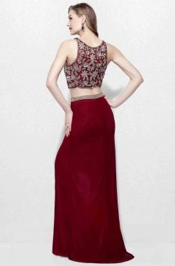 Primavera Couture - 3063 Two-Piece Beaded Bateau Evening Gown Formal Gowns