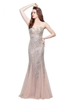 Primavera Couture - 3069 Strapless Sweetheart Sequined Gown Formal Gowns