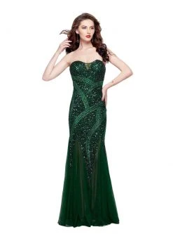 Primavera Couture - 3069 Strapless Sweetheart Sequined Gown Formal Gowns