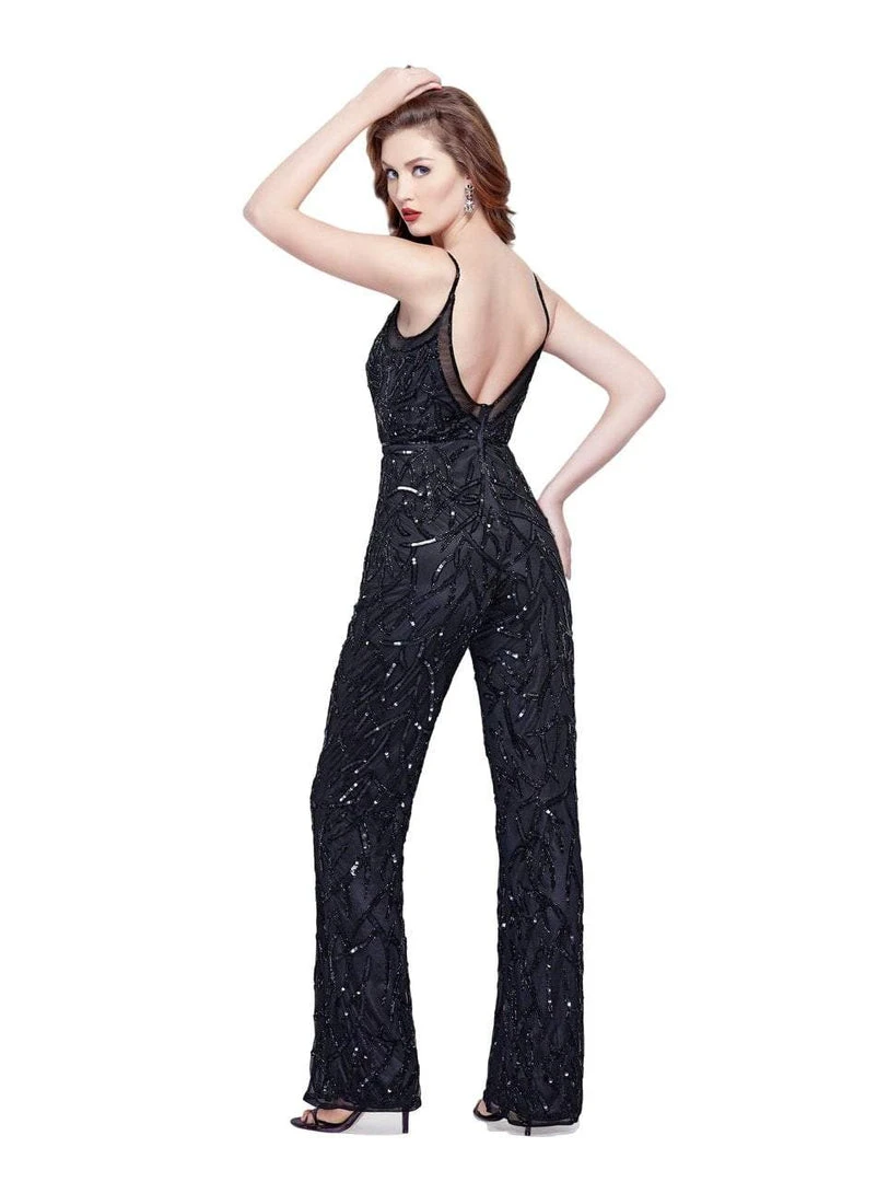 Plus Size Dresses Primavera Couture - 3072 Thin Strap Embellished Jumpsuit 4 Plus Size Dresses Primavera Couture - 3072 Thin Strap Embellished Jumpsuit