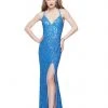 Primavera Couture - 3092 Thin Strap Sequined Sheath Gown Formal Gowns