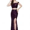 Primavera Couture - 3095 Off-Shoulder Two-Piece Sequined Gown 1 Primavera Couture - 3095 Off-Shoulder Two-Piece Sequined Gown