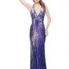 Primavera Couture - 3098 Halter Neck Sequined Gown Formal Gowns