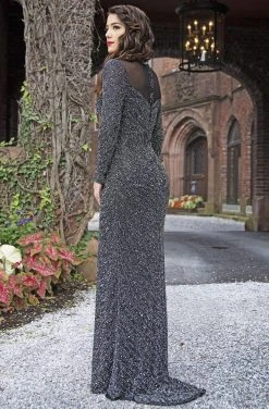 Formal Gowns Primavera Couture - 3180 Sequined Long Sleeves Evening Gown