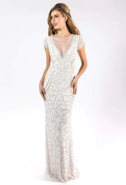Primavera Couture - 3190 Bead Embellished Fitted Evening Gown