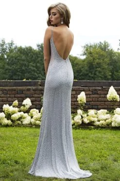 Primavera Couture - 3207 Sheer Plunging Neck Fully Beaded Evening Gown Formal Gowns 15 Primavera Couture - 3207 Sheer Plunging Neck Fully Beaded Evening Gown Formal Gowns