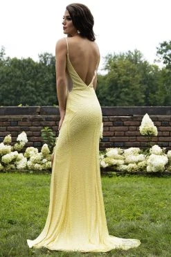 Primavera Couture - 3207 Sheer Plunging Neck Fully Beaded Evening Gown Formal Gowns 17 Primavera Couture - 3207 Sheer Plunging Neck Fully Beaded Evening Gown Formal Gowns