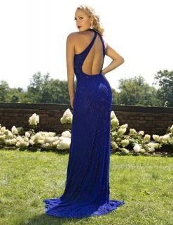 Primavera Couture - 3218 Embellished High Halter Sheath Dress Formal Gowns 24 Primavera Couture - 3218 Embellished High Halter Sheath Dress Formal Gowns