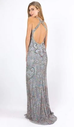 Formal Gowns Primavera Couture - 3219 Bead Embellished Gown With Slit 12 Formal Gowns Primavera Couture - 3219 Bead Embellished Gown With Slit