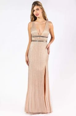 Formal Gowns Primavera Couture - 3225 Fully Sequined Plunging V Neck Gown