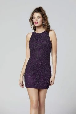 Primavera Couture - 3306 Sleeveless Scoop Neck Beaded Cocktail Dress