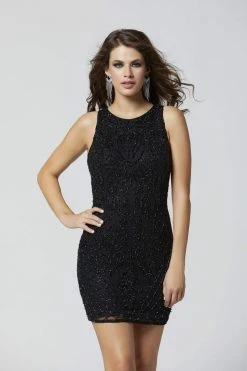 Primavera Couture - 3306 Sleeveless Scoop Neck Beaded Cocktail Dress