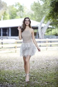 Primavera Couture - 3319 Beaded Halter Sheath Dress Cocktail Dresses