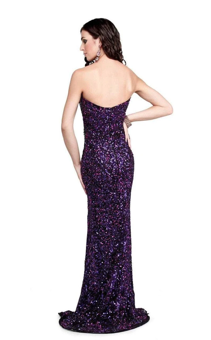 Formal Gowns Primavera Couture - 9513 Strapless Glittering Evening Gown 4 Formal Gowns Primavera Couture - 9513 Strapless Glittering Evening Gown