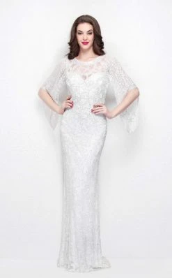 Formal Gowns Primavera Couture - 9713 Sequin Flared Sleeve Long Sheath Formal Gown - 1 Pc White In Size 22 Available 25 Formal Gowns Primavera Couture - 9713 Sequin Flared Sleeve Long Sheath Formal Gown - 1 Pc White In Size 22 Available