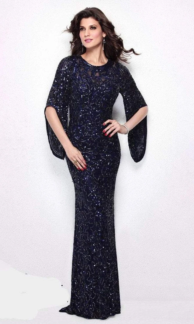 Formal Gowns Primavera Couture - 9713 Sequin Flared Sleeve Long Sheath Formal Gown - 1 Pc White In Size 22 Available 8 Formal Gowns Primavera Couture - 9713 Sequin Flared Sleeve Long Sheath Formal Gown - 1 Pc White In Size 22 Available