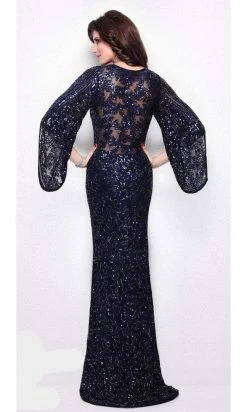 Formal Gowns Primavera Couture - 9713 Sequin Flared Sleeve Long Sheath Formal Gown - 1 Pc White In Size 22 Available 22 Formal Gowns Primavera Couture - 9713 Sequin Flared Sleeve Long Sheath Formal Gown - 1 Pc White In Size 22 Available