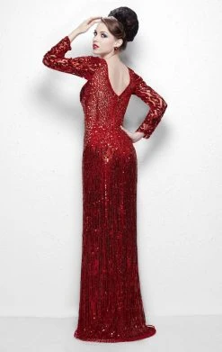 Formal Gowns Primavera Couture - 9930 Sequined Gown With Sheer Accents 17 Formal Gowns Primavera Couture - 9930 Sequined Gown With Sheer Accents