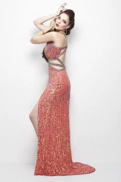 Primavera Couture - 9958 Bejeweled V-Neck Cutout Evening Gown Formal Gowns