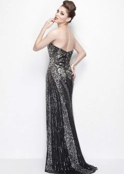 Primavera Couture - 9982 Strapless Sequined Evening Gown Formal Gowns
