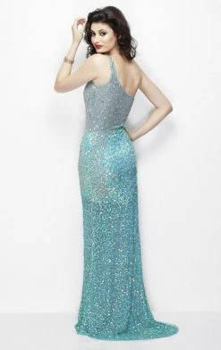 Primavera Couture - 9988 Asymmetrical Sequined Evening Gown