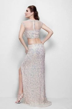 Formal Gowns Primavera Couture - 9997 Sequin Two-Piece Evening Gown