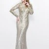 Primavera Couture - Beaded Long Sleeve Evening Gown 1721 Formal Gowns 1 Primavera Couture - Beaded Long Sleeve Evening Gown 1721 Formal Gowns
