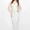 Primavera Couture - Beaded V-Neck Long Sheath Dress 1726 2 Primavera Couture - Beaded V-Neck Long Sheath Dress 1726