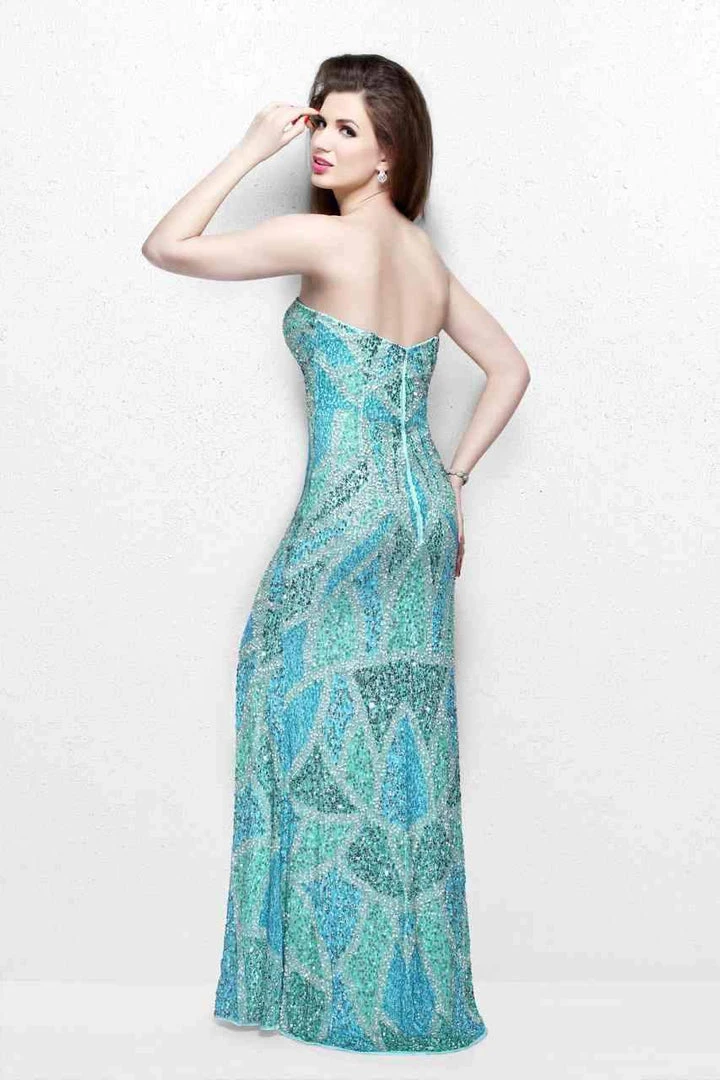 Primavera Couture - Captivating Strapless Sweetheart Sequined Sheath Gown 1867 Formal Gowns 4 Primavera Couture - Captivating Strapless Sweetheart Sequined Sheath Gown 1867 Formal Gowns