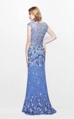 Primavera Couture - Exquisite Multi-Colored Leafy Patterned Long Dress 1812