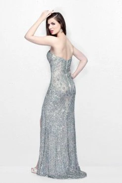 Primavera Couture - Floral Embellished Strapless Sweetheart Sheath Gown 1836 Formal Gowns 9 Primavera Couture - Floral Embellished Strapless Sweetheart Sheath Gown 1836 Formal Gowns