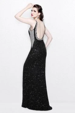 Formal Gowns Primavera Couture - Halter Neckline Sequined Evening Gown 1718 10 Formal Gowns Primavera Couture - Halter Neckline Sequined Evening Gown 1718